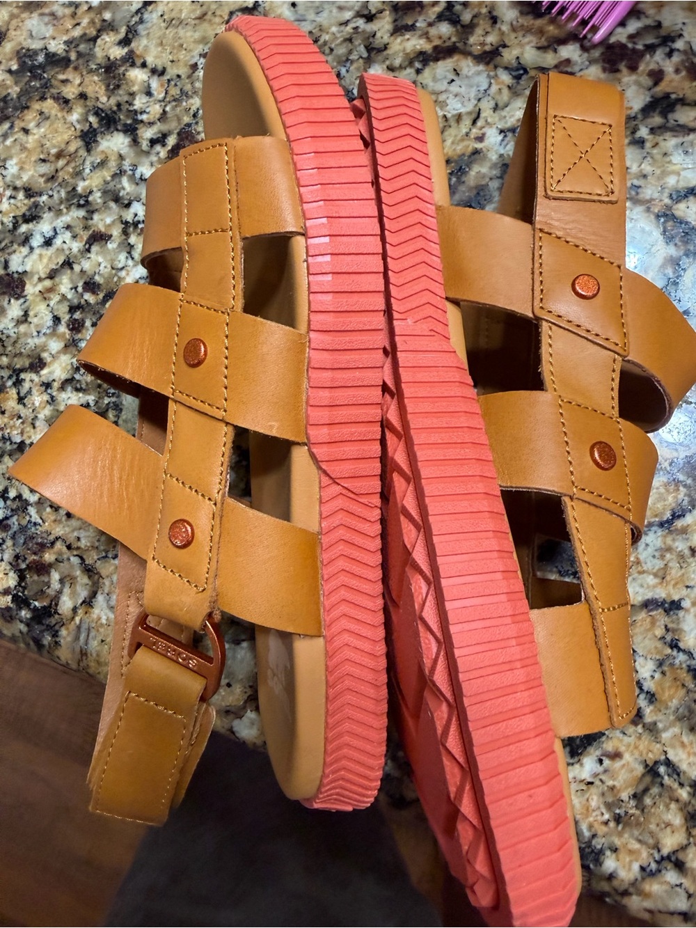Sorel Women’s Leather Platform Sandals Size 7.5 NWOT - Picture 5 of 7